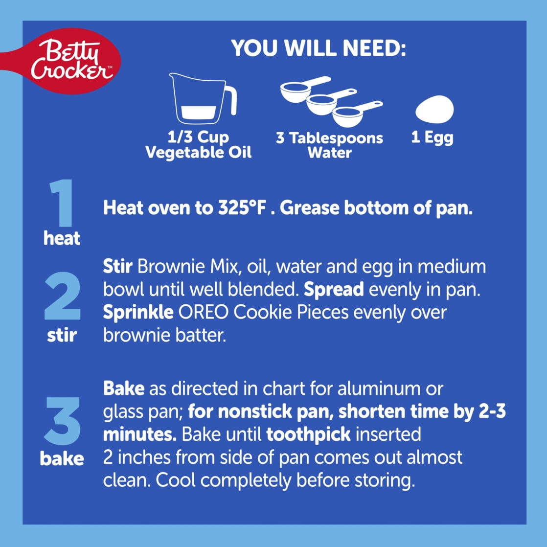 (6 pack) Betty Crocker OREO Brownie Mix, OREO Brownie Mix Topped With OREO Cookie Pieces, 13.6 oz