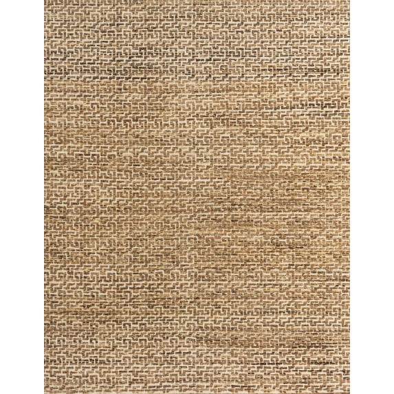 Ahgly Company Indoor Rectangle Abstract Light Brown Abstract Area Rugs, 8' x 10'