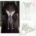 thumbnail image 3 of Ganga Única 2 piezas Clip para el Cabello Clásico Hueco Mariposa Clip de Borlas Elegante Accesorios para el Cabello Bonitos para Mujeres 5.71", 3 of 7