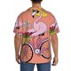 thumbnail image 3 of Fotbe Flamingo Riding a Bicycle Camisa Estampada de Manga Corta para Hombre, Casual de Verano, Estilo Playero, Sin Arrugas-4X-Large, 3 of 5