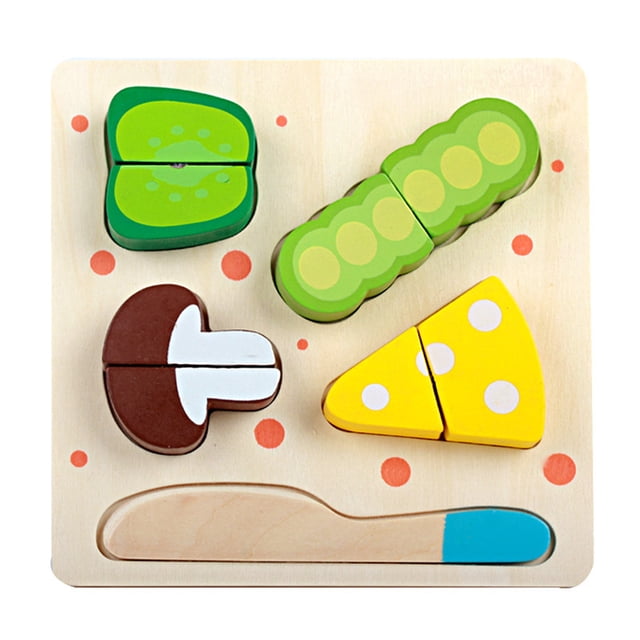 Woode Cut Toy Frutas Verduras Postre Niños Cocina Juguete Alimentos Pretend Play Puzzle Educativo Niños seitruly WJ4043-05B