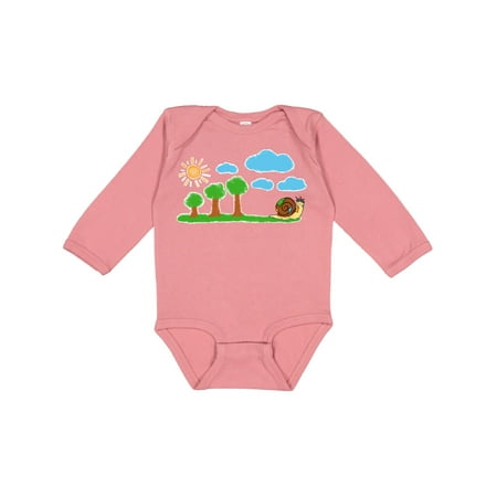 

Inktastic Painting Snail Gift Baby Boy or Baby Girl Long Sleeve Bodysuit