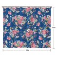 thumbnail image 5 of Pioneer Flower Floral Print Pattern Shower Curtain 84"x72" ,Bathroom Decorative Shower Curtains Set with 12 Hooks,Modern Waterproof Washable Shower Curtain, 5 of 6