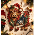 thumbnail image 5 of 1 PCS Christmas Woodland Wildlife DIY Patchwork Kit, 2026 New Beginner Friendly Layered Fabric Craft Set, Complete Pre-Cut Supplies,Christmas Home Decor, Unique Holiday Gift(Highland Cow), 5 of 6