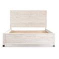 thumbnail image 2 of Full Size Solid Wood Platform Bed Frame with Headboard in Rustic White Finish, 2 of 5