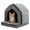 gray, variant on PAWZ Road Dog Cave Bed, Soft Pet Cave with Removable Cushion, Cozy Pet House for Small Dogs & Cats, Gray