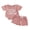 Pink, variant on BemeyourBBs Newborn Boy Boy Girl Summer Clothes Infant Hospital Going Home Outfit New To The Crew Letters Embroidery Crew Neck Short Sleeve Romper and Elastic Waist Pockets Shorts Set