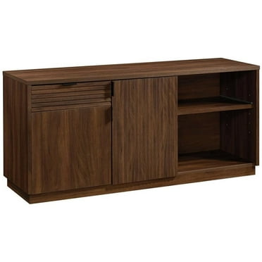 Pemberly Row Mid-Century Engineered Wood Credenza in Mahogany