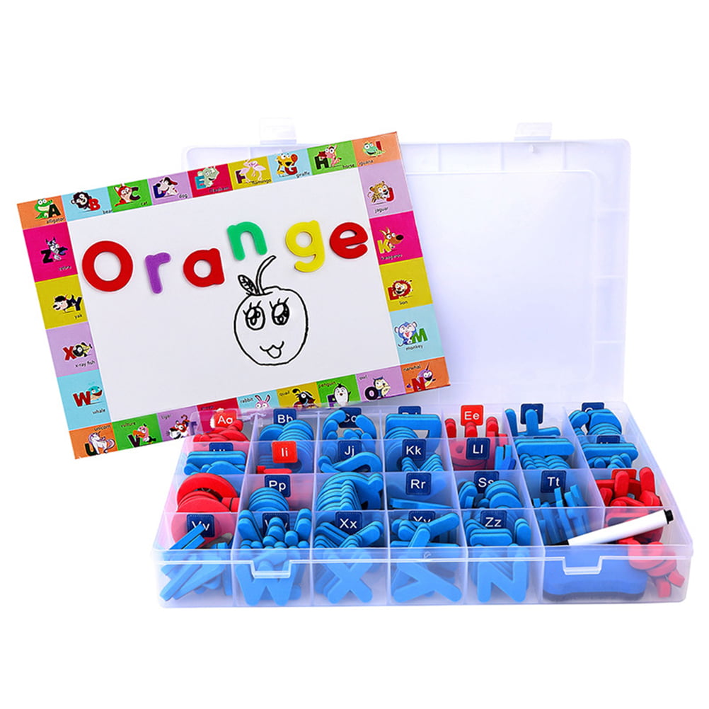 208 Pieces Educational Magnetic Letters Alphabet Squares 