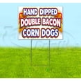 thumbnail image 1 of Hand Dipped Double Bacon Corn Dogs (18" x 24") Yard Sign, Includes Metal Step Stake, 1 of 6
