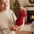 thumbnail image 5 of Cat Christmas Stocking Gift Bag, Knit Christmas Stocking for Pets Christmas Decorations, Fish Shape Hanging Christmas Stocking for Pets Xmas Holiday Party Decorations, 5 of 6