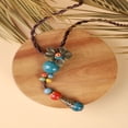 thumbnail image 4 of DESIGNICE Vintage Bohemian Colorful Ceramic Bead Antique Flower Y Necklace,Boho Hippie Statement Jewelry Gift for Women, 4 of 7