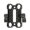 Black, variant on Aluminum Four Port 15Mm Rod Adapter 1/4Inch Thread Sliding Block For Camera Rod Four Hole Pipe Clamp Accessories