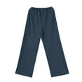 thumbnail image 5 of Mohiass Women's Wide Leg Sweatpants Straight Leg Lowrise Sweat Pants Drawstring Elastic Low Waist Pants with Pockets Royal Blue L, 5 of 8