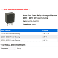 thumbnail image 2 of Auto Shut Down Relay - Compatible with 2008 - 2010 Chrysler Sebring 2009, 2 of 2