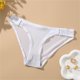 thumbnail image 2 of Gibobby Braguita cintura alta Calzoncillos encaje sexy para mujer Calzoncillos gancho malla transparente para mujer Calzoncillos transpirables cintura sin （Blanco， S), 2 of 3