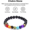thumbnail image 6 of Chakra Bracelet 7 Chakra 8mm Natural Stone Healing Bracelet Stress Relief Yoga Beads Anxiety Bracelet Aromatherapy Essential Oil Diffuser Bracelet Bangle, 6 of 7