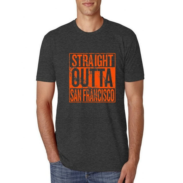 Straight Outta San Francisco SF Fan | Fantasy Baseball Fans | Mens Sports Premium Tri Blend T-Shirt, Vintage Black, X-Large