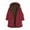 Wine, variant on Otvok Womens Coats Plus Size Fleece Colorblock Drawstring Pocket Zip Jacket Tops