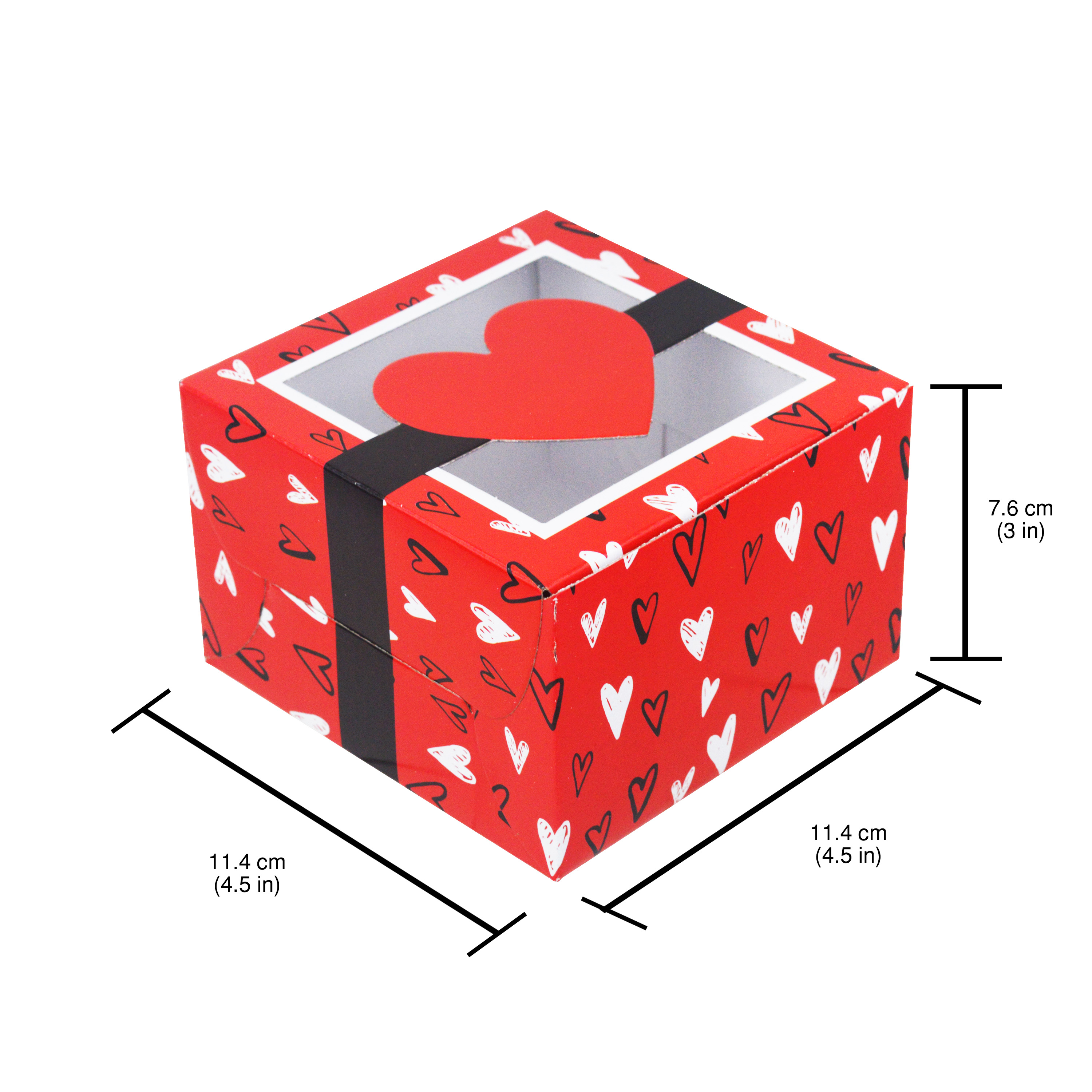 Way to Celebration Valentine Multi Color Paper Treat Boxes Astm in Two Sizes