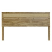 HomeStock Sophisticated Simplicity Oak Finish Manufactured Wood With Retro Renaissance Top Headboard, King