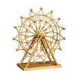 thumbnail image 3 of Modelo de rueda Adorno decorativo dorado Artesanía de metal Estatua Rueda del cielo giratoria para Estilo B, 3 of 9