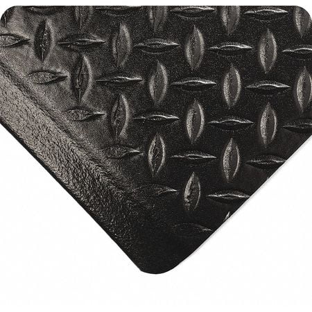 WEARWELL 513.12X4X6DPBK Anti-Fatigue Diamond Mat,4ft. x 6ft.