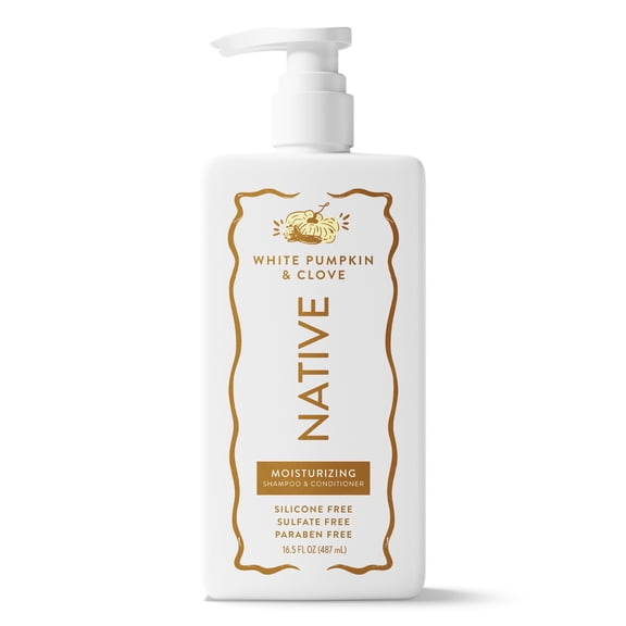 Native Moisturizing 2-in-1 Shampoo & Conditioner, White Pumpkin & Clove, Sulfate Free, 16.5 fl oz