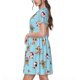 thumbnail image 2 of Balery winter cow cute Vestidos sueltos de manga corta para mujer, vestidos de verano 2025, vestidos casuales de corte A con vuelo., 2 of 6