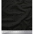 thumbnail image 1 of Soimoi Black Moss Georgette Fabric White Dots Fabric Prints By Yard 42 Inch Wide, 1 of 3
