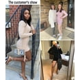 thumbnail image 6 of Sherrylily Womens Bodycon Ruched Mini Dress Long Sleeve Drawstring Casual Party Dresses, 6 of 6