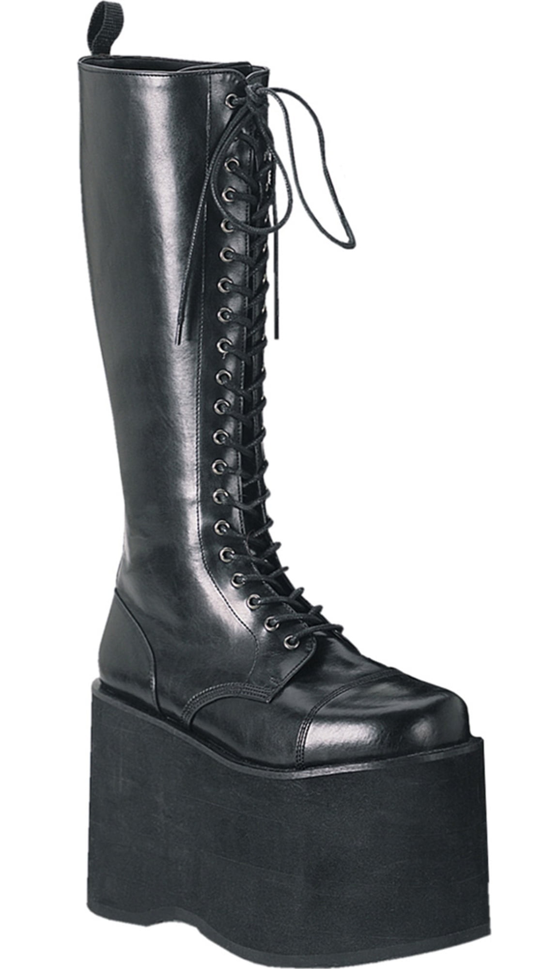 DEMONIA TRA502/B/BPU Men's Gothic Punk Black 3 1/4" Platform Knee High Boots DEMONIA TRA502/B/BPU Men's Gothic Punk Black 3 1/4" Platform Knee High Boots