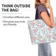 thumbnail image 2 of Balery Cute Rabbit And Heart Bolsa Tote Estilo Estético con Cremalleras, Bolsa de Hombro, Bolsa de Compras Grande y Plegable, 2 of 8