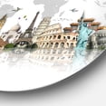 thumbnail image 3 of Designart Famous Monuments Across World' Circle Metal Wall Art, 3 of 5