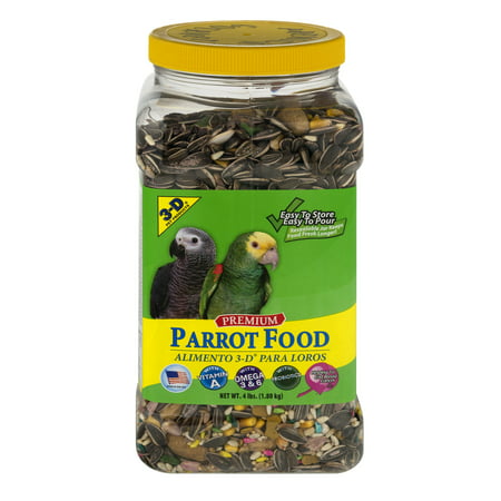 3-D Premium Parrot Food, 4.0 LB (Best Parrot Food Brand)