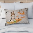 thumbnail image 4 of Trick or Treat Shetland Sheepdog Funny Mummy Cosplay Pumpkin Candy Basket Quilt Pillowcase Sheltie Dog Lover Gifts Throw Pillow Cover Bed Home Decor - 12016, 4 of 5