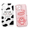 thumbnail image 1 of 2pcs Cute Cartoon Designed Cases,Animal Air cushion TPU Phone Cover Compatible with iphone14, 1 of 5