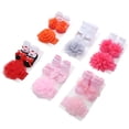 thumbnail image 2 of Baby Stuff Newborn Solid Color Lace Baby Socks Bow Princess Cute Baby Bowknot Socks+ Hair Band set Photo Props Baby Shower, 2 of 4