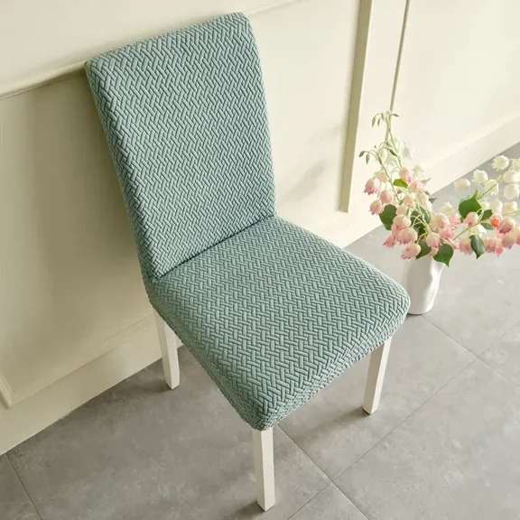 High Elasticity Dining Chair Cover Restaurant Hotel Seat Cover Household Seat Cover Oil Resistant Seat Cover Polyester Material