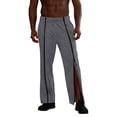 thumbnail image 2 of Men's Tear Away Pants with Full Zipper Legs, Breakaway Cotton Sweatpants Open Bottom for Sports, Dance and Performance,Gray,L, 2 of 5