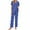 Blue, variant on hotojiny Womens 2 Piece Pajamas Set Soft Button down Pjs Set Short Sleeve Shirts Sleepwear Lounge Sets with Long Pants