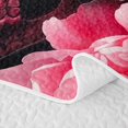 thumbnail image 5 of Erosebridal Spooky Skeleton Quilt Full, Hippie Peony Flower Full Bedspread Sets for Girls, Pink Black, 3-Piece 1 Coverlet and 2 Pillowcases, 5 of 7