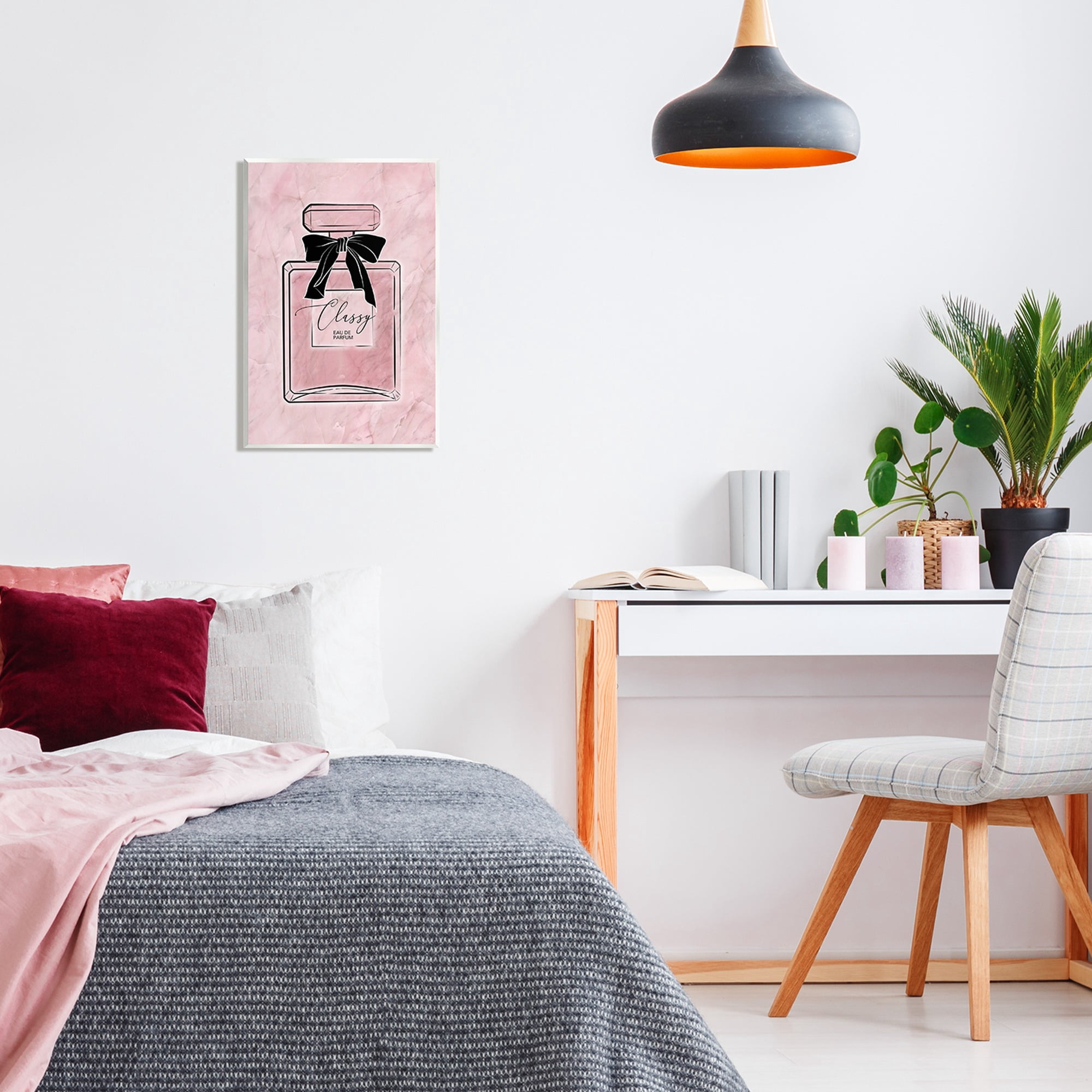 Stupell Industries Classy Pink Perfume Beauty & Fashion Painting Unframed Art Print Wall Art, 13 x 19