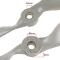 thumbnail image 3 of Hélices RC CW 8x6 Pulgadas 2-Palas para Avión Nylon Gris 2Pcs con Anillos Adaptadores, 3 of 4