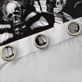 thumbnail image 4 of Homewish Goth Skull Moths Kitchen Curtains,Vintage Flowers Black Out Curtains Pack of 2 (42x63 Each),Black Gray,Halloween Living Room Curtains, 4 of 6