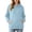 Light Blue, variant on WAGUTH Maternity Nursing Hoodie for Women Long Sleeve Pullover Sweatshirt with Discreet Breastfeeding Zippers and Pocket for Fall Winter