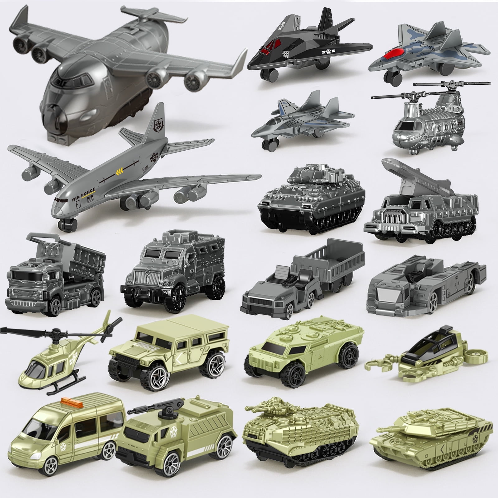 Jiakora 164-Piece Military Soldier Playset With Figures And