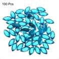 thumbnail image 3 of 100Pcs Gemas de Ojo de Caballo de Acrílico 7x15mm Rhinestones Artificiales de Fondo Plano para Manualidades DIY Boda Fiesta Azul Agua, 3 of 7