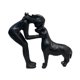thumbnail image 3 of Estatua de mujer y perro, artesanía de resina, adorno decorativo, pequeña colección, escultura Negro, 3 of 9