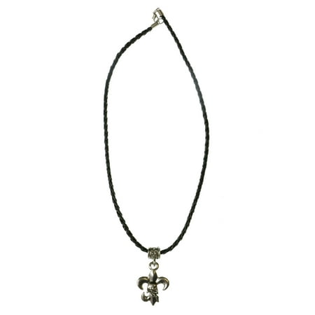 Mi Amore Skull Pentagram Gothic Pendant-Necklace Silver-Tone & Black